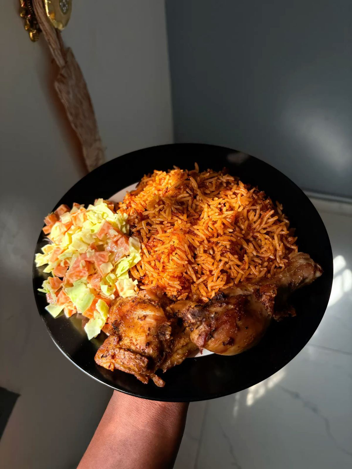 standard jollof rice and chicken